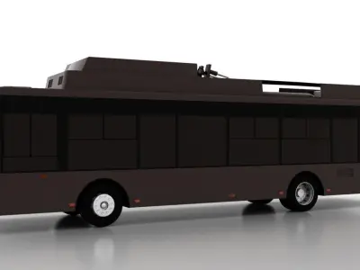 Trolleybus Ursus T70116 Low Low-poly 3D model