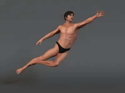 Male Base Rig Low-poly 3D model