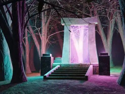 Teleportation Portal Low-poly 3D model