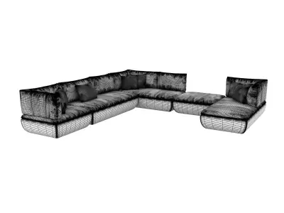 Mimic Modular Sofa Comp H 3D model