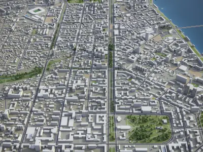 Dnipro  Low-poly 3D model