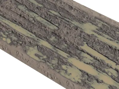 Sand Dirt road Off road 3D model