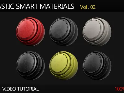 6 Plastic Smart Materials Vol 2 and Video Tutorial Texture