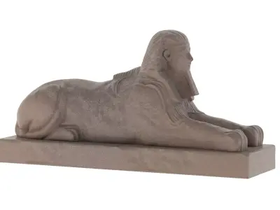 Sphinx of Hatshepsut Statue Low-poly 3D model