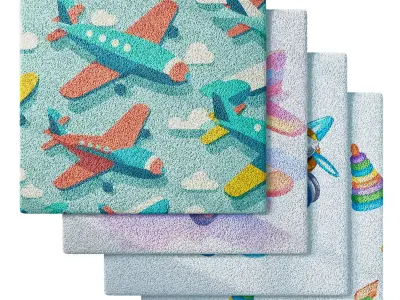 Kids Carpet Set 44 3D model