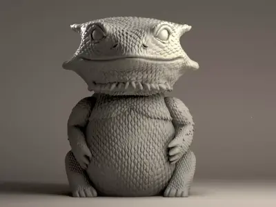lizard kaiju 3D print model