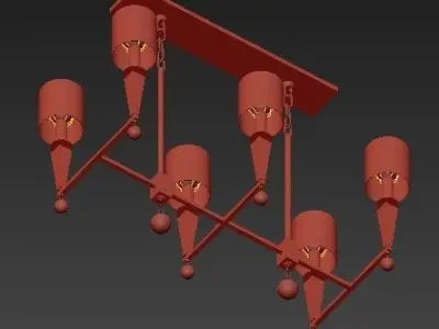 Crystorama Six Light Chandelier 3D model