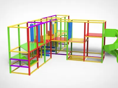 Playground for kids 3D model 13