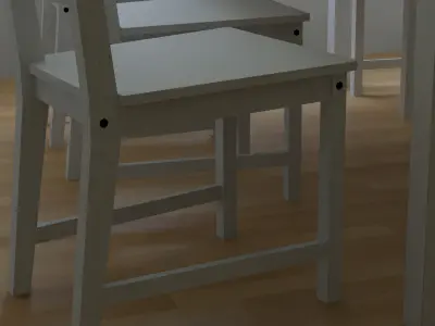 Dining set IKEA PINNTORP STEFAN 3D model