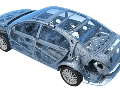  Hybrid Electric Car frame Chassis X-Ray 