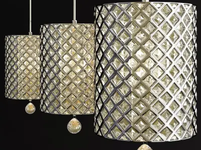 Crystal pendant lamp 3D model