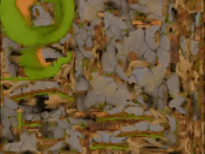 Floating Island Cottage 3D Model - Rustic Sky Home Low-poly 3D model