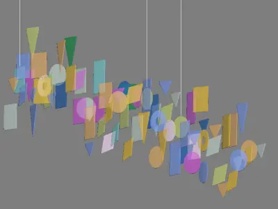 COLORFUL KIDS ROOM DECORATION 3D model