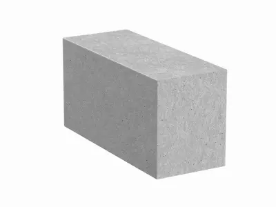 Concrete Block 3D model 2
