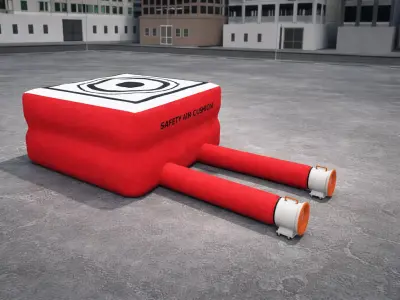 Safety Air Cushion Low-poly 3D model