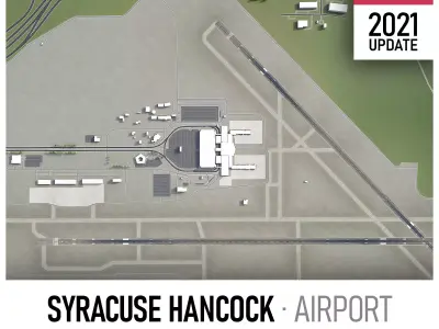 Syracuse Airport Low-poly 3D model