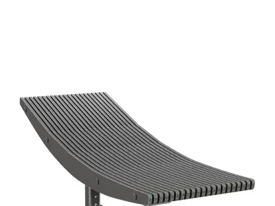 Park benches chaise lounge 3D model