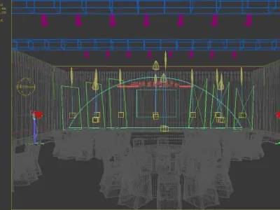 Stage party concert fashion catwalk T station  118 3D model