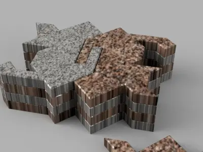 Interlock 1 - cat shape 3D model