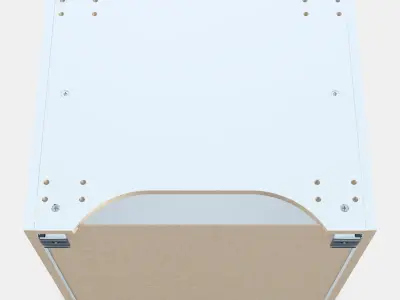 METOD Fridge-freezer top cabinet frame 1 Low-poly 3D model