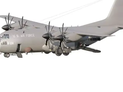 AC130 GUNSHIP with interior 3D model
