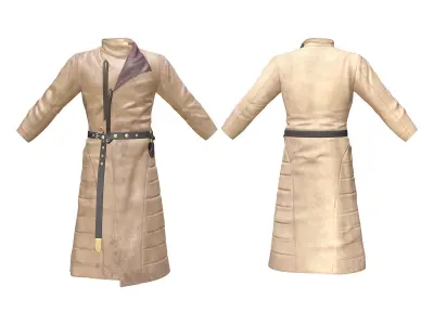 Medieval Male Swordsman Full Wear Low-poly 3D model
