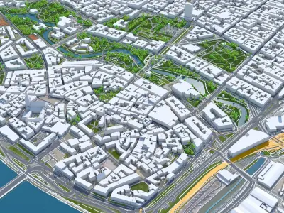 Riga Latvia Low-poly 3D model