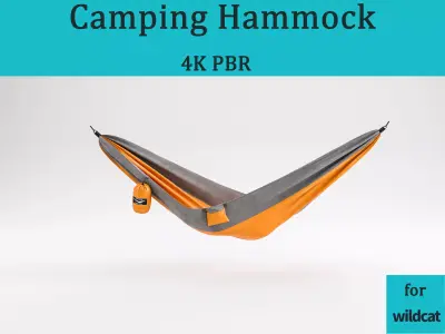 Camping Hammock 03 4K PBR Low-poly 3D model