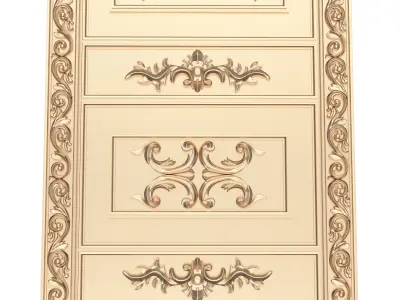 Carved Door Classic 02 3D model