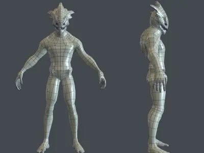 Raisher The Sky Reaper Game-Ready Rigging Pack Low-poly 3D model