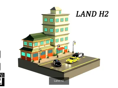 Low poly City 3D Model Pack purchase