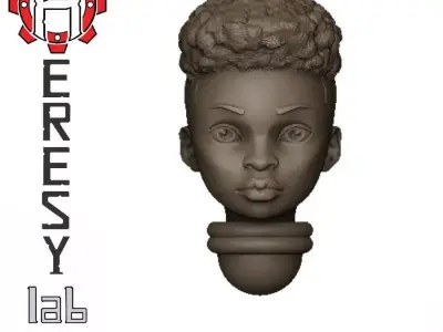 Heresylab - Female Sci-Fi heads for conversions SET 2 of 21 3D print model