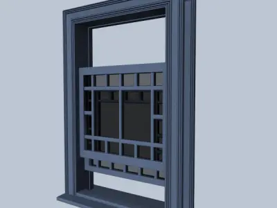Window art deco 3D model