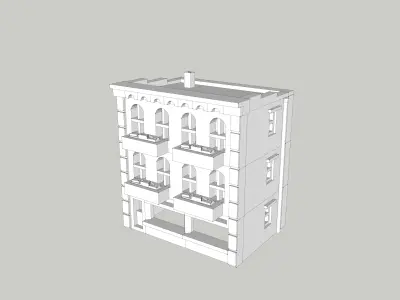  City Building Shop Restaurant Cafe by Outland Models Low-poly 3D model