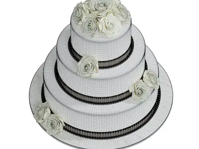 Wedding Cake BLENDER 3D Model Cycles 3D model