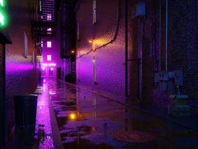  Alley 3d Scene 