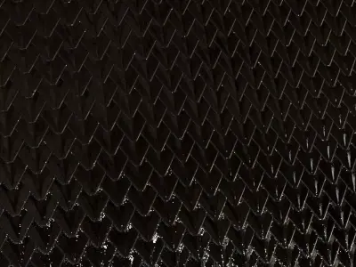 Dark High Gloss Chevron Metal Pattern PBR Seamless Texture