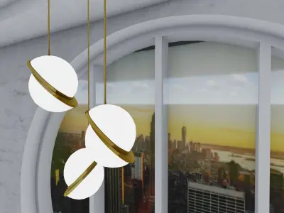 3D Lighting - chandelier modern  3D model