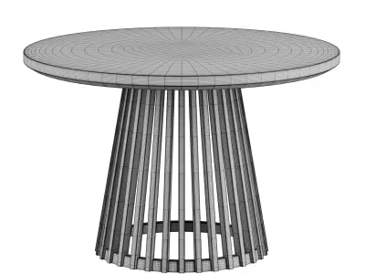 Lido Round Dining Table Low-poly 3D model
