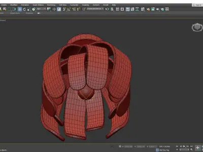 Carlo Nason Hand Blown Glass Sculptural Chandelier Low-poly 3D model