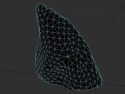 Low poly boulder rock Low-poly 3D model