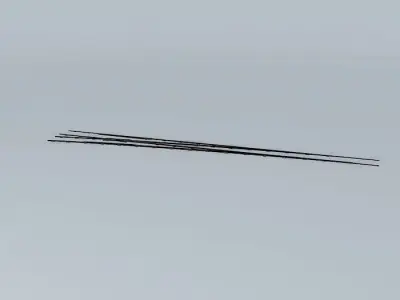 Eco Rail N/Gauge Long Left Point Old Steam Days Free 3D model