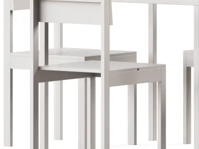 Iron Table by Connubia and Chair Na Xemena by Gandia Blasco 3D model