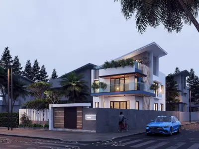 House - Full texture - lighting - proxy in Sketchup and Vray 6  3D model