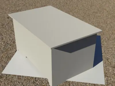 Metal Desk 1 3D model