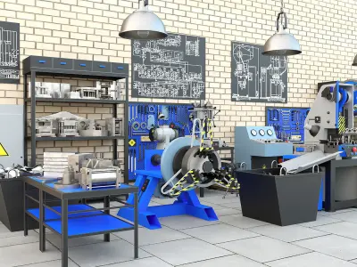 K2116 mechanical press Collection for industrial interior Three 3D model