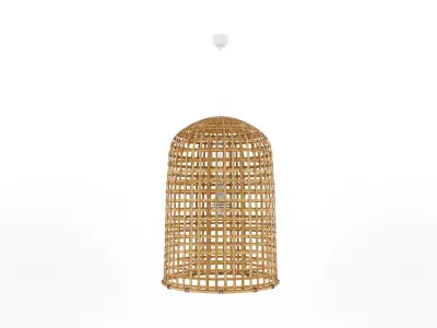 Lamp rattan 4 3D model