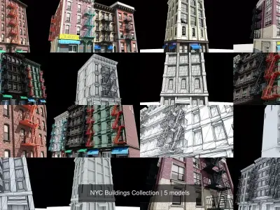 NYC Buildings Collection 3D Model Pack