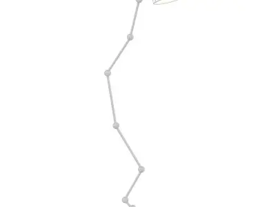 VIKNING floor lamp with shade 3D model
