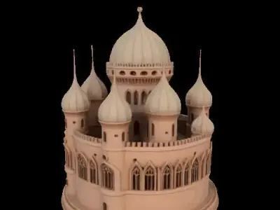 Simple Rounded Castle 3D print model